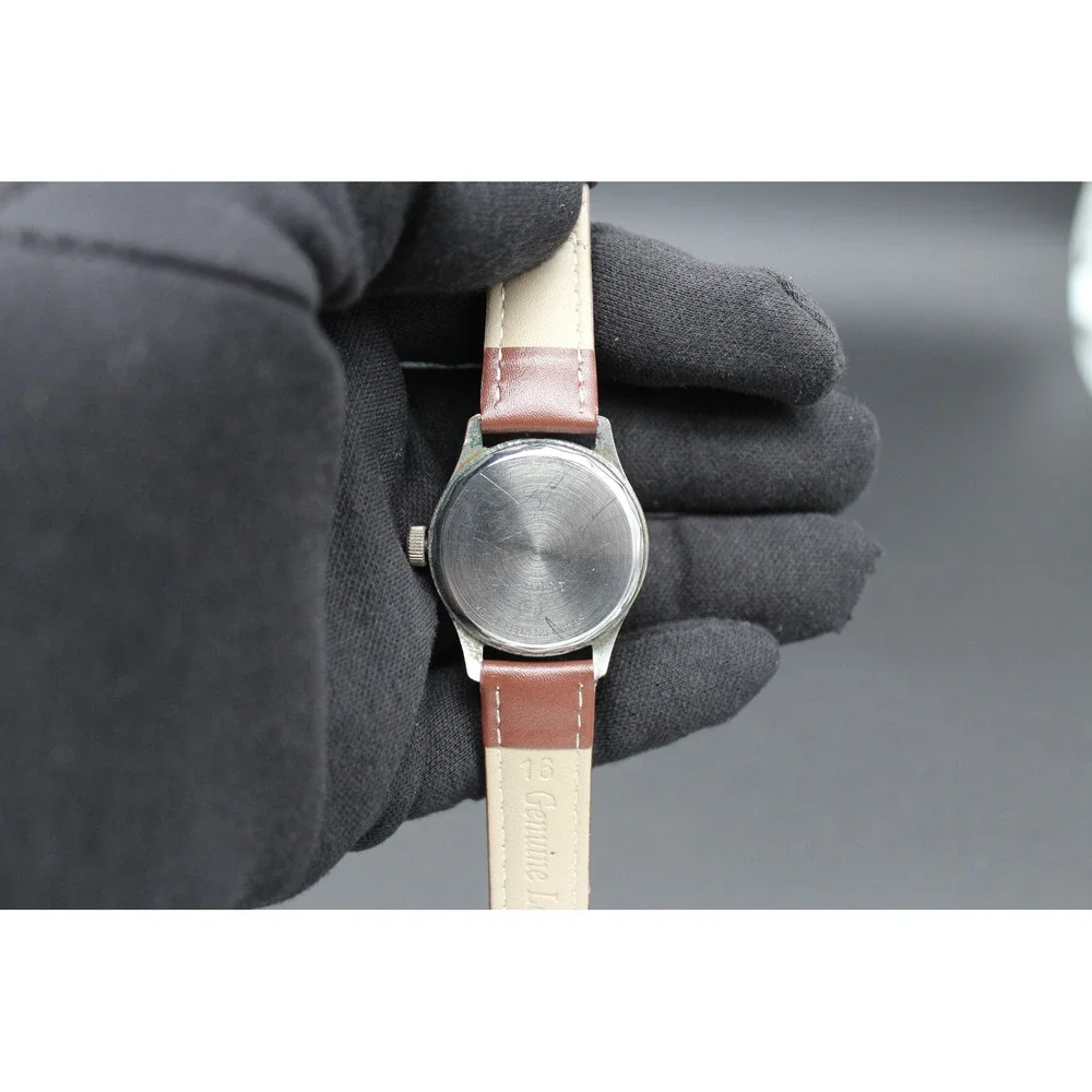 Vintage Gotham Swiss Manual Wind Watch 31mm Small Seconds Serviced Leather